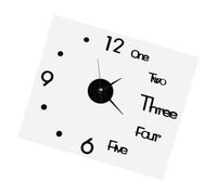 Horloge Murale Ronde Adhésive Silencieuse en Plastique pour Chambre