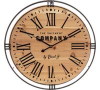 Horloge murale ronde Colonial, bois, Ø 58 cm
