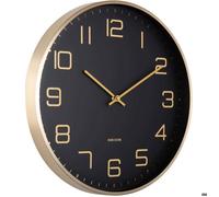 Karlsson Elegance Glow Horloge Murale KA5973BK - Unisex - 40 cm - Quartz