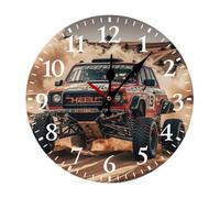Horloge murale ronde en bois 30 x 30 cm, silencieuse, sans tic-tac | Horloge murale décorative en bois massif à piles pour la maison, le bureau, la cuisine, la chambre à coucher