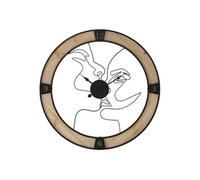 Paire d'horloges murales Mauro Ferretti Ø 60x3 cm noir naturel