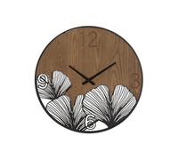 HORLOGE MURALE SUPER BOIS/FEUILLES