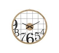 Mauro Ferretti Horloge murale Chiffres Ø 60 x 2,5 cm Noir et marron