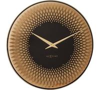 Horloge murale Sahara en verre, aspect cuivre, 43 cm, silencieuse