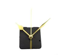 Horloge murale silencieuse à faire soi-même avec longue tige pour visages épais, mécanisme à quartz doré et noir avec trois aiguilles pour réparation de décoration de jardin (4#001)