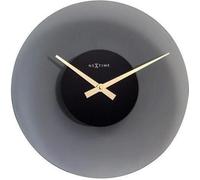 Horloge murale silencieuse en verre, Ø 40 cm, marron mat – design rond avec pendule