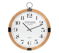 Horloge Murale Silencieuse ""Gousset"" 38cm Naturel