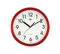 Trevi OM3301 Horloge Murale Ronde à Quartz avec Mouvement de Balayage Rouge Diamètre 25,5 cm