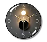 Horloge Murale Silencieuse - PZCC - Rond - 30 cm - Noir - Design Contemporain