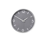 Horloge Murale Silencieux Diamètre 30 cm en Aluminium Facile à Lire Nedis Gris