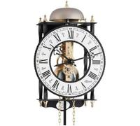Horloge murale squelette Hermle structure cage avec cloche