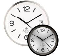 Horloge murale - ST. LEONHARD - Radio-pilotée - Éclairage automatique - Métal - Rond - Blanc