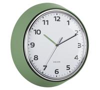 Horloge murale, style moderne rétro, couleur verte, diamètre 34 cm