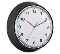 Horloge murale, style moderne rétro, noire, diamètre 34 cm, en fer