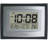 Horloge murale Techno Line WS 8004 à quartz 22 mm x 17 mm x 3.5 mm argent, noir