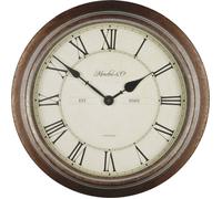 La Crosse Technology Horloge murale WT 7006 à quartz 36 x 7 cm bois pour salle de bain