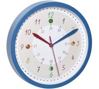 TFA Dostmann Horloge murale Tick & Tack 60.3058.06.90 analogique à quartz bleu
