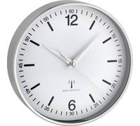 TFA Horloge Murale Radio-Pilotée en Aluminium, Blanc, 19,5 x 4,5 x 19,5 cm