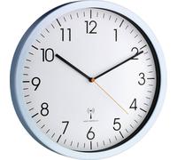 Horloge murale TFA Dostmann 60.3517.55 radiopiloté(e) 30.5 cm x 45 mm aluminium (mat)
