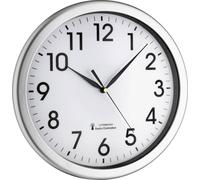 Horloge murale TFA Dostmann 60.3519.02 radiopiloté(e) 30.8 cm x 43 mm argent