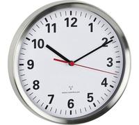 Horloge murale TFA Dostmann 60.3529.02 radiopiloté(e) 22 cm x 45 mm aluminium mécanisme d'horloge silencieux, fonction d'économie