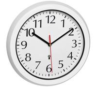 Horloge murale TFA Dostmann 60.3542.02 radiopiloté(e) 30 cm blanc pour salle de bain / pièce humide, protégé contre les
