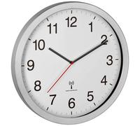 Horloge murale TFA Dostmann 60.3545.02 radiopiloté(e) 40 mm x 5 mm x 40 mm argent grand écran