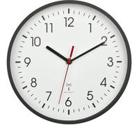 TFA Dostmann Horloge murale 60.3550.01 radiopilotée analogique 24,5 cm x 42 mm Noir
