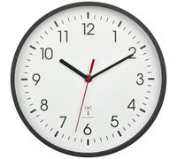 Horloge murale TFA Dostmann 60.3550.01 radiopiloté(e) 24.5 cm x 42 mm noir