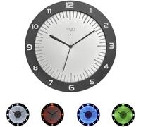 TFA Dostmann Horloge murale Lumoclock 60.3553.10 analogique radio-pilotée LED 30 cm gris