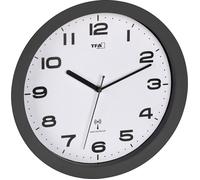 Horloge murale TFA Dostmann 60.3554.10 radiopiloté(e) 50 mm x 320 mm anthracite mécanisme d'horloge silencieux