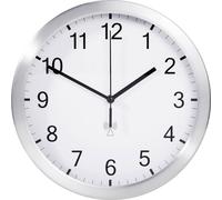 Horloge murale TFA Dostmann 98.1091.02 radiopiloté(e) 25 cm x 40 mm aluminium (mat)