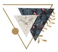 Horloge murale triangle Mauro Ferretti 75x4.5x59 cm multicolore