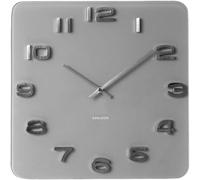 Karlsson Horloge murale KA5488GY Vintage en verre gris – carrée 35 cm