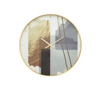 Mauro Ferretti Horloge Glass Motif Ronde, Verre, Multicolore, Ø 80 x 5 cm