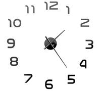 Horloge Murale - vidaXL - CHIC - Silencieuse - 3D Design moderne 100 cm XXL Noir &66909