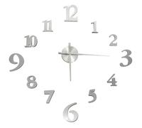 Horloge murale - vidaXL - Design moderne - Argenté - 100 cm - Effet 3D