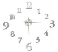 vidaXL Horloge murale Design moderne 3D Argenté 100 cm XXL