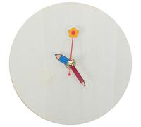 Horloge Murale Vierge en Bois Blanc 15cm pour Loisirs Créatifs | Kit avec Aiguilles et Mouvement, Usage Maison et Salon, Support Éducatif, Création Répétée