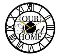 Horloge murale vintage de 40 cm, chiffres romains, fonctionnement silencieux, métal, horloge squelette