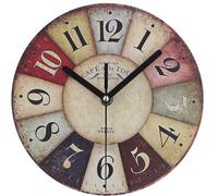 Horloge murale vintage en MDF avec mécanisme silencieux - Horloge murale de cuisine design « Central Amsterdam » (modèle approximatif) - sans tic-tac gênant