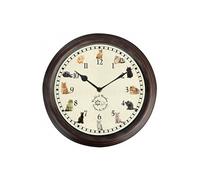 Esschert Design Horloge sonore Fallen Fruits TF015 Chat Ø 30 cm Multicolore