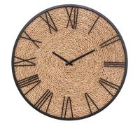 Horloge ""Nico"" paille D50cm - Atmosphera Créateur d'intérieur