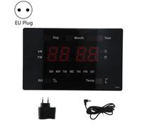 horloge numérique 100-240V multifonctionnelle avec affichage de la température et de l'humidité Calendrier perpétuel UE