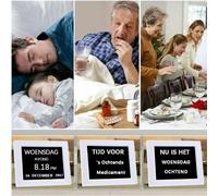 Horloge numérique 7 pouces avec calendrier, date et heure – Horloge Alzheimer pour les parents – Rappel de prise de médicaments pour les grands-parents et les enfants – Blanc – 204 x 143 x 24 mm