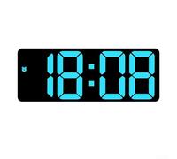 Horloge numérique à commande vocale avec grand écran vibrant pour une visualisation facile de jour comme de nuit, avec alarme, calendrier, affichage de la température et fonction de gradation