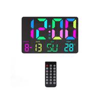 Horloge numérique avec affichage LED RVB Black