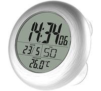 Infactory Horloge numérique de salle de bain radio-pilotée avec thermomètre