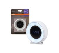 Osram Veilleuse LED Nightlux Clock – Capteur, 0,3 W 5 lm, batterie/USB, blanc changeant