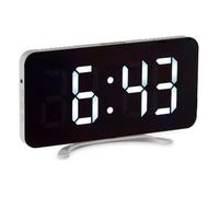 Giftdecor Horloge Miroir Murale Blanche 15,7x7,7x1,5 cm avec Câble USB (Set de 12)
